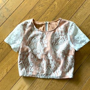 Crochet lace crop top